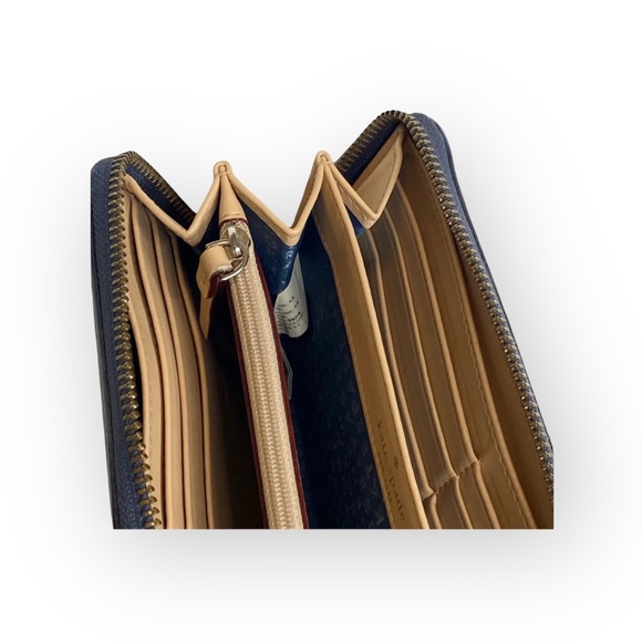 kate spade Neda Grey Street Continental Zip Around Wallet Card Slots Slate - Picture 13 of 16